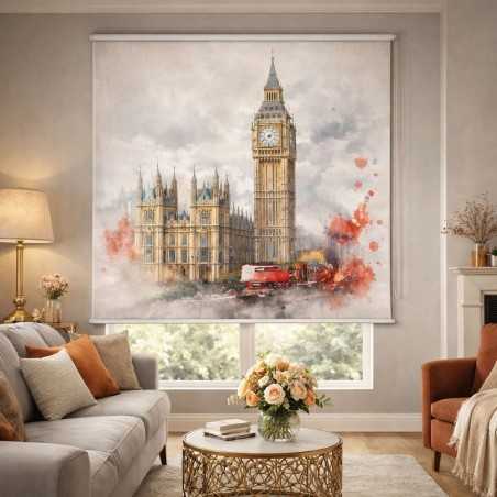 Estor Enrollable Londres Big Ben | Estor de Ciudades a Medida | Estores Iroa