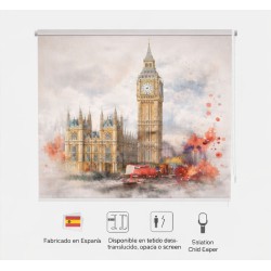 Estor Enrollable Londres Big Ben | Estor de Ciudades a Medida | Estores Iroa
