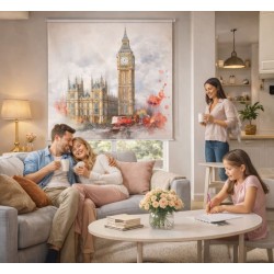 Estor Enrollable Londres Big Ben | Estor de Ciudades a Medida | Estores Iroa