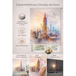 Estor Enrollable Nueva York Empire State | Estor de Ciudades a Medida | Estores Iroa