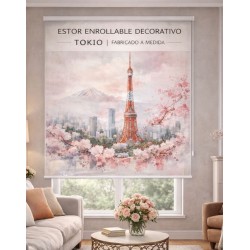Estor Enrollable Tokio Tokyo Tower | Estor de Ciudades a Medida | Estores Iroa