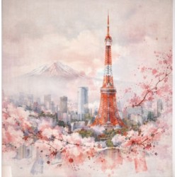 Estor Enrollable Tokio Tokyo Tower | Estor de Ciudades a Medida | Estores Iroa