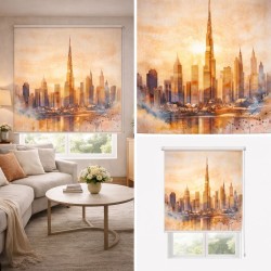 Estor Enrollable Dubái Skyline Burj Khalifa | Estor de Ciudades | Estores Iroa