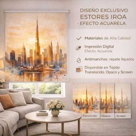 Estor Enrollable Dubái Skyline Burj Khalifa | Estor de Ciudades | Estores Iroa