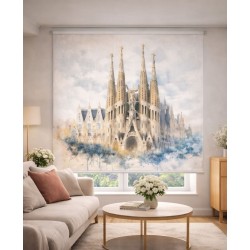 Estor Enrollable Barcelona Sagrada Familia | Estor Decorativo a Medida | Estores Iroa