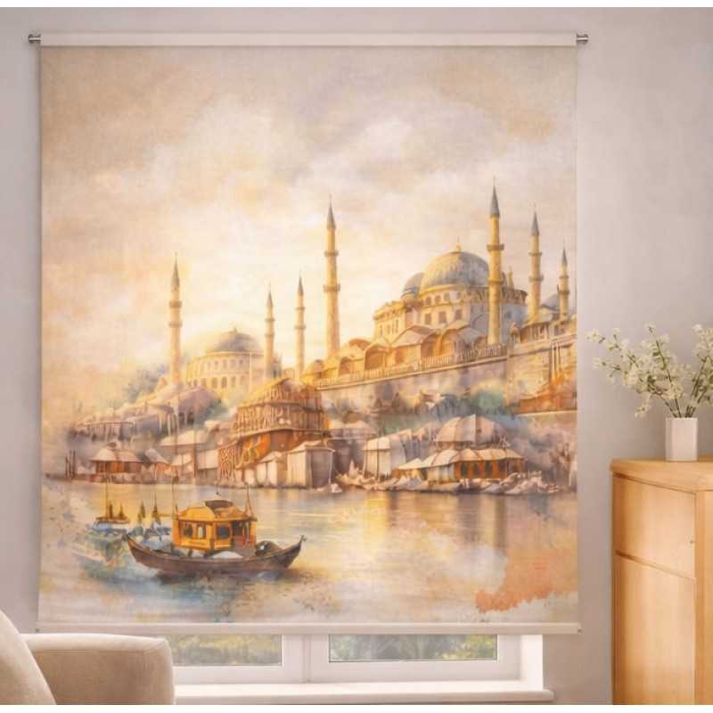 Estor Enrollable Estambul Mezquita Azul | Estor Decorativo a Medida | Estores Iroa