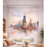 Estor Decorativo Chicago Skyline Acuarela | Estores Iroa