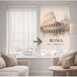 Estor personalizado Roma con coordenadas | Estores Iroa