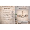 Estor Enrollable París Personalizado con Coordenadas | Estor Decorativo Torre Eiffel | Estores Iroa