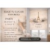 Estor Enrollable París Personalizado con Coordenadas | Estor Decorativo Torre Eiffel | Estores Iroa