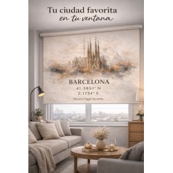 Estor Personalizado Barcelona con Coordenadas | Estores Iroa