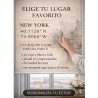 Estor Nueva York Personalizado con Coordenadas | Estor Enrollable Decorativo | Estores Iroa