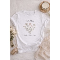 Camiseta Mamá Desde Personalizada en Dorado | Regalo Día de la Madre