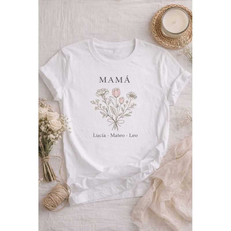 Camiseta Mamá Desde Personalizada en Dorado | Regalo Día de la Madre