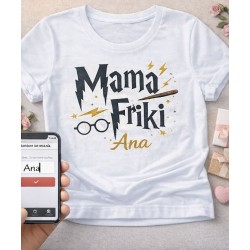 Camiseta personalizada mamá friki con nombre | Regalo Día de la Madre