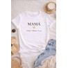 Camiseta Mamá con Nombres Personalizada | Corazón Dorado Elegante