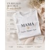 Camiseta Mamá con Nombres Personalizada | Corazón Dorado Elegante