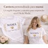 Camiseta Mamá con Nombres Personalizada | Diseño Dorado Elegante