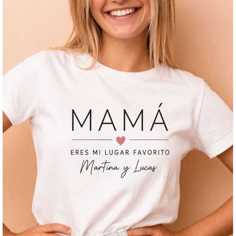 Camiseta personalizada mamá con nombres | Regalo Día de la Madre original