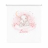Estor Infantil Personalizado con Nombre | Elefantes Rosa para Bebé | Estores Iroa