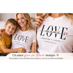 Camiseta Mamá Love Personalizada con Nombres | Siempre Contigo | Estores Iroa