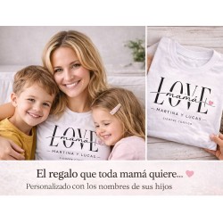 Camiseta Mamá Love Personalizada con Nombres | Siempre Contigo | Estores Iroa