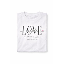 Camiseta Mamá Love Personalizada con Nombres | Siempre Contigo | Estores Iroa