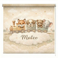 Estor Infantil Personalizado con Nombre Tren | Bebé y Niños | Estores Iroa