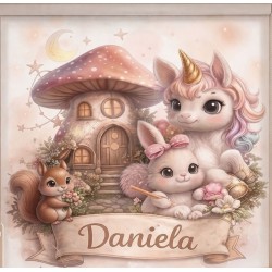 Estor enrollable infantil personalizado con nombre | Estor para habitación de bebé y niña| Estores Iroa