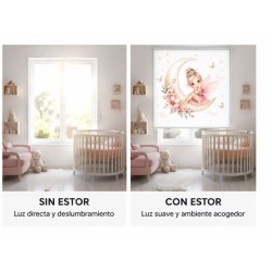 Estor Infantil Hada Luna – Estor Enrollable Decorativo para Habitación de Niña | Estores Iroa