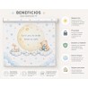 Estor Infantil Luna y Estrellas | Estor Bebé Enrollable | Estores Iroa