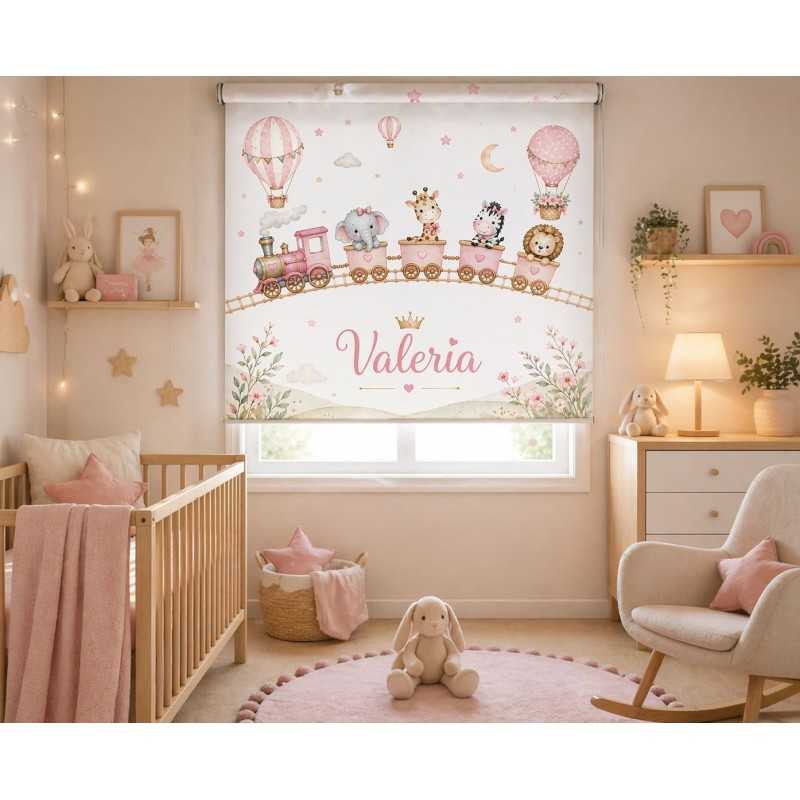 Estor Infantil Personalizado Animales Tren | Estor Bebé Decoración Habitación | Estores Iroa