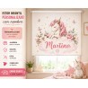 Estor Infantil Personalizado Unicornio con Nombre | Estor para habitación de bebé y niña| Estores Iroa