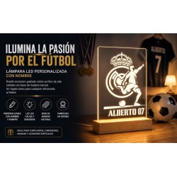 Lámpara LED Personalizada de Fútbol con Nombre | Regalo Infantil