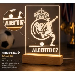 Lámpara LED Personalizada de Fútbol con Nombre | Regalo Infantil
