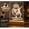 Lámpara LED Personalizada de Fútbol con Nombre | Regalo Infantil