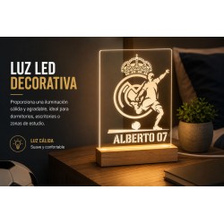 Lámpara LED Personalizada de Fútbol con Nombre | Regalo Infantil