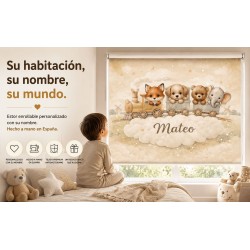 Estor Infantil Personalizado con Nombre Tren | Bebé y Niños | Estores Iroa