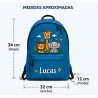Mochila Infantil Personalizada con Nombre | Animales de la Selva | Estores Iroa