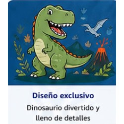 Mochila Dinosaurio Personalizada con Nombre | Mochila Escolar Infantil Dinosaurio Azul | Estores Iroa