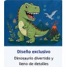 Mochila Dinosaurio Personalizada con Nombre | Mochila Escolar Infantil Dinosaurio Azul | Estores Iroa