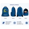 Mochila Dinosaurio Personalizada con Nombre | Mochila Escolar Infantil Dinosaurio Azul | Estores Iroa