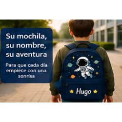 Mochila Escolar Personalizada Astronauta con Nombre | Espacio | Estores Iroa