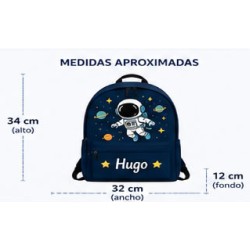 Mochila Escolar Personalizada Astronauta con Nombre | Espacio | Estores Iroa
