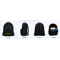 Mochila Gamer Personalizada con Nombre | Mochila Escolar Infantil | Estores Iroa