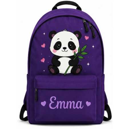 Mochila Escolar Personalizada Panda con Nombre | Mochila Infantil niña| Estores Iroa