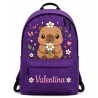 Mochila Personalizada Capibara Kawaii Lila con Nombre | Estores Iroa