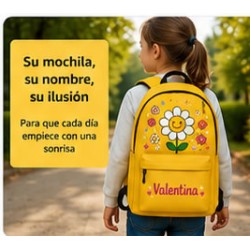 Mochila Personalizada Good Vibes con Nombre | Mochila Escolar Infantil Aesthetic | Estores Iroa