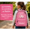 Mochila Personalizada Focus on the Good | Mochila Escolar Floral Aesthetic Estores Iroa