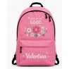 Mochila Personalizada Focus on the Good | Mochila Escolar Floral Aesthetic Estores Iroa